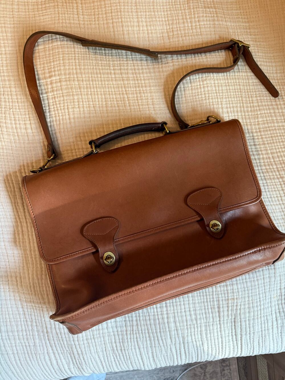 Vintage Jack George Brown leather  briefcase